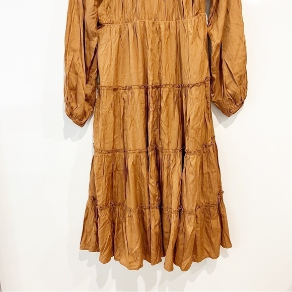 Anthropologie Entro Long-Sleeved Tiered Midi Dress - Picture 10 of 15